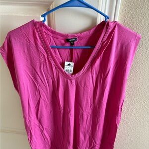 Express Fuchsia Short Sleeve Top